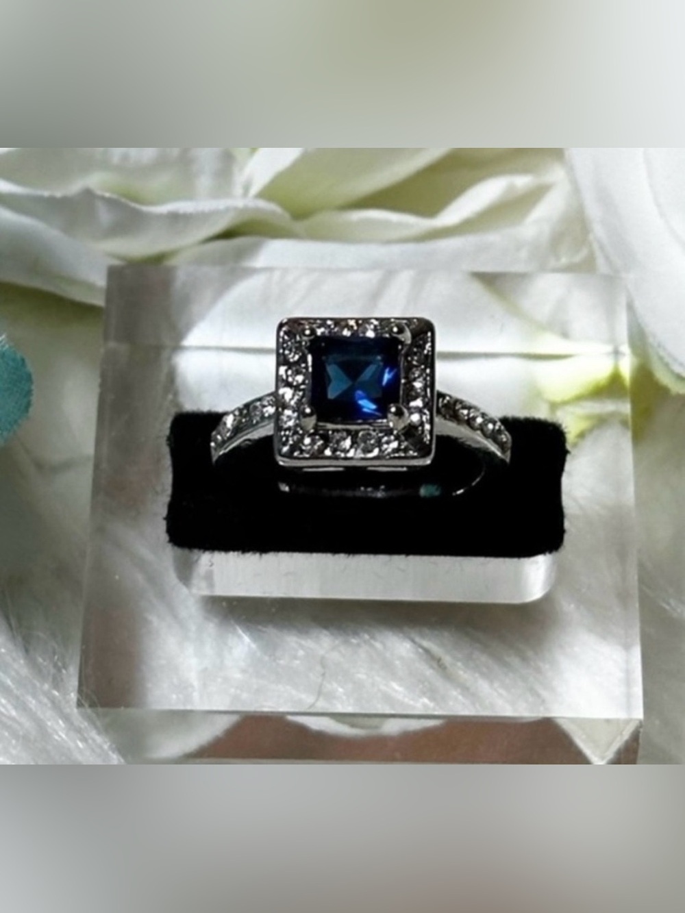 Sapphire Birthstone Gemstone Accent Ring Sz 8 NEW!